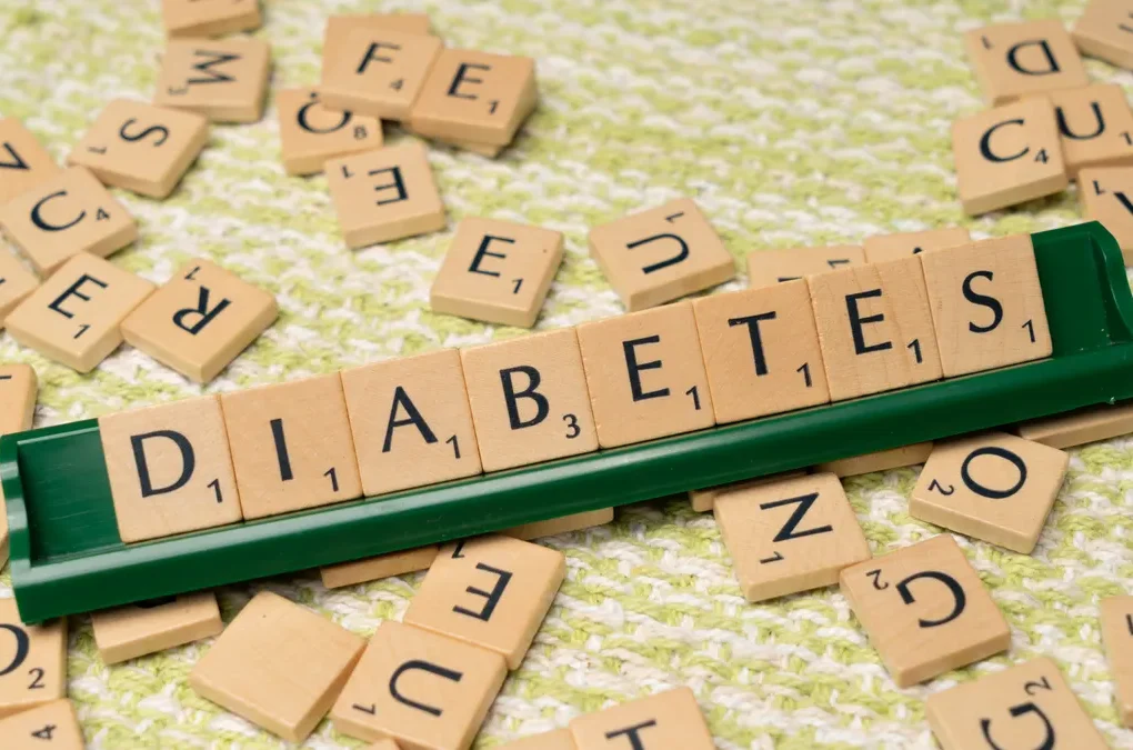 Adapting Your Lifestyle for Gestational Diabetes — Diabetes and the word diabetes on a green background
